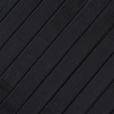 vidaXL Tapis rectangulaire noir 70x100 cm bambou