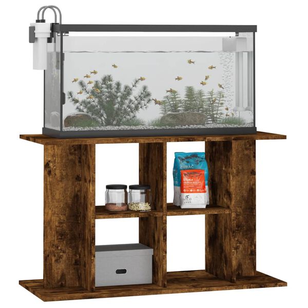 vidaXL Support pour aquarium ch&ecirc;ne fum&eacute; 100x40x60 cm bois d'ing&eacute;nierie