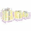 vidaXL Bo&icirc;te Cadeau avec 60 LED 3 pcs Blanc chaud 20 x 20 x 20 cm PET