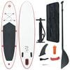 vidaXL Ensemble de planches SUP gonflables rouge et blanc