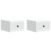 vidaXL Cabinet de chevet mural 2 pcs Blanc 33 x 34,5 x 20 cm