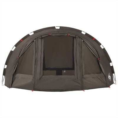 vidaXL Tente de pêche 4 personnes marron imperméable