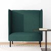 vidaXL Canap&eacute; &agrave; Haut Dossier 101cm Vert fonc&eacute; tissu