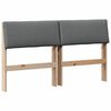 vidaXL T&ecirc;te de lit capitonn&eacute;e Gris fonc&eacute; 135 cm Pin massif