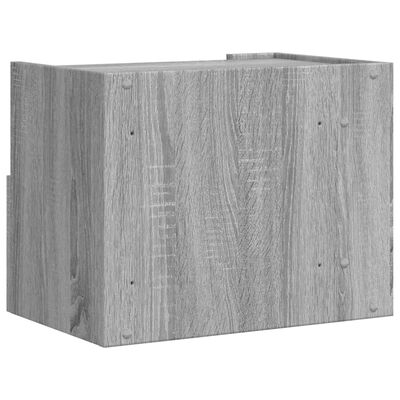 vidaXL Table de chevet murale sonoma gris 45x30x35 cm