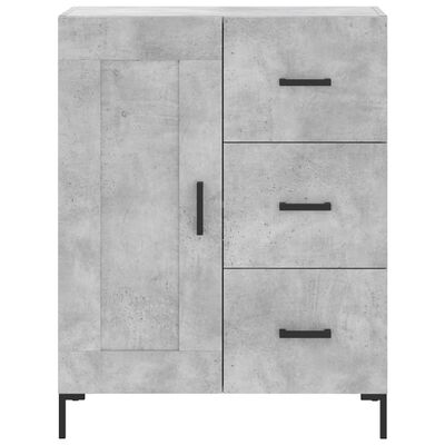 vidaXL Buffet gris béton 69,5x34x90 cm bois d'ingénierie