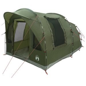 vidaXL Tente tunnel 3 personne Vert olive Polyester et Acier
