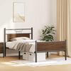 vidaXL Cadre de lit sans matelas ch&ecirc;ne marron 100x190 cm