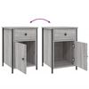 vidaXL Table de chevet sonoma gris 40x42x60 cm bois d'ing&eacute;nierie