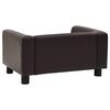 vidaXL Canap&eacute; pour chien Marron 60x43x30 cm Peluche et similicuir