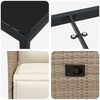 vidaXL Ensemble de salle &agrave; manger pour jardin 5 pcs Beige polyrotin