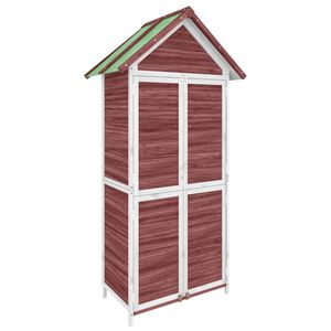 vidaXL Abri &agrave; outils de jardin moka 89x52,5x175 cm bois massif pin