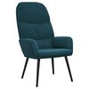 vidaXL Chaise de relaxation avec tabouret Bleu Velours
