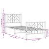 vidaXL Cadre de lit m&eacute;tal sans matelas avec pied de lit blanc 80x200cm