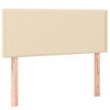 vidaXL Sommier &agrave; lattes de lit avec matelas cr&egrave;me 120x190 cm tissu