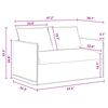 vidaXL Canap&eacute; 120cm Gris fonc&eacute; M&eacute;tал