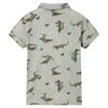 Chemise pour enfants m&eacute;lange kaki clair 128