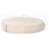vidaXL Pouf 100x20 cm Beige Tissu