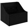 vidaXL Bo&icirc;te &agrave; disques LP Ch&ecirc;ne noir 37 x 33 x 32 cm Bois d'ing&eacute;nierie