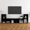 vidaXL Ensemble de meubles TV 3 pcs Noir Bois d'ing&eacute;nierie