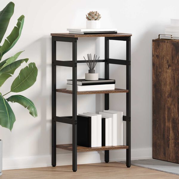 vidaXL &Eacute;tag&egrave;re Ch&ecirc;ne fum&eacute; 40 x 29,5 x 81 cm Bois d'ing&eacute;nierie