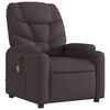 vidaXL Fauteuil de massage inclinable électrique Marron foncé Tissu