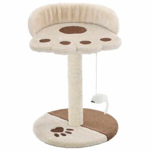 vidaXL Arbre &agrave; chat avec griffoir en sisal 40 cm Beige et Marron