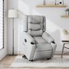 vidaXL Fauteuil inclinable &eacute;lectrique gris clair tissu