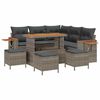 vidaXL Ensemble de canap&eacute; de jardin avec coussin 9 pcs Gris
