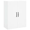 vidaXL Buffet haut Blanc 69,5x34x180 cm Bois d'ing&eacute;nierie