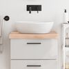 vidaXL Comptoir de salle de bain 60x50x(2-6) cm bois massif non trait&eacute;