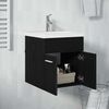 vidaXL Armoire d'&eacute;vier Ch&ecirc;ne noir 41 x 38,5 x 46 cm Bois d'ing&eacute;nierie