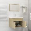 vidaXL Ensemble de meubles de salle de bain 2 pcs Ch&ecirc;ne Sonoma