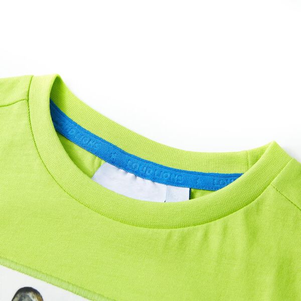 T-shirt pour enfants avec manches courtes vert citron 92