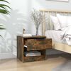 vidaXL Tables de chevet 2 pcs Ch&ecirc;ne fum&eacute; Bois d'ing&eacute;nierie