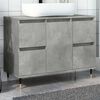 vidaXL Armoire salle de bain gris béton 80x33x60cm bois d'ingénierie