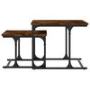 vidaXL Table basse gigogne 2 pcs ch&ecirc;ne fum&eacute; bois d'ing&eacute;nierie