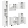 vidaXL Ensemble de mobilier de salle de bain 5 pc Blanc brillant
