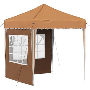 vidaXL Tente de f&ecirc;te pop-up 195 x 195 x 245 cm Beige Tissu Oxford