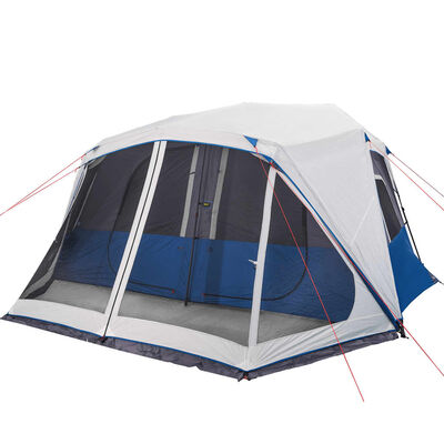 vidaXL Tente de camping avec lumière LED 10 personnes bleu clair