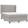 vidaXL Sommier &agrave; lattes de lit avec matelas Gris clair 140x190cm Tissu