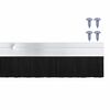 vidaXL Brosses d'&eacute;tanch&eacute;it&eacute; pour porte &agrave; visser 12 pcs Argent 100 cm