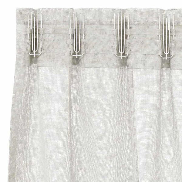 vidaXL Rideau en Voile 2 pcs Cr&egrave;me 225 x 140 cm Polyester