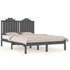 vidaXL Cadre de lit sans matelas gris bois massif 120x200 cm