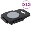 vidaXL Chariots de d&eacute;m&eacute;nagement &agrave; 8 roues 12 pcs noir PP 150 kg