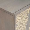 vidaXL Meuble TV Gris 105 x 33 x 46 cm Bois de mangue massif