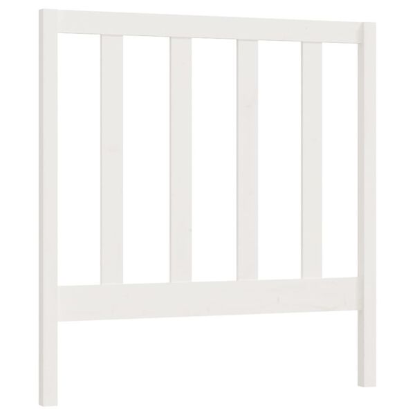 vidaXL T&ecirc;te de lit Blanc 95x4x100 cm Bois massif de pin