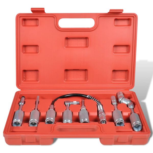 Kit d&rsquo;adapteur pour pistolet &agrave; graisse 7 pi&egrave;ces