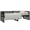 vidaXL Lit de jour sans matelas noir 80x200 cm bois de pin massif