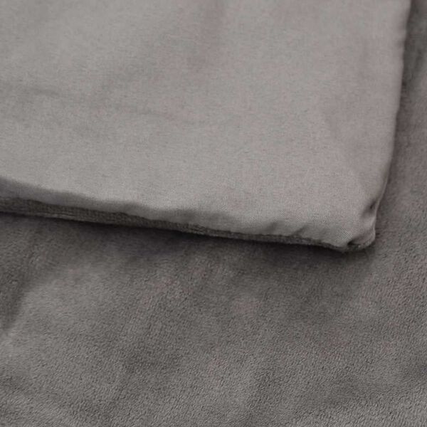 vidaXL Couverture lest&eacute;e avec housse Gris 150x200 cm 11 kg Tissu